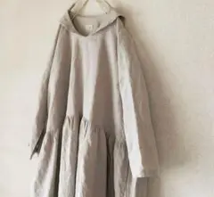 ハンドメイド　キマグレナジョージ様　リネン　セーラー　ワンピース　キナリ