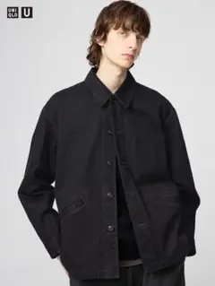 UNIQLO U オーバーサイズカラーデニムジャケット ブラック XS