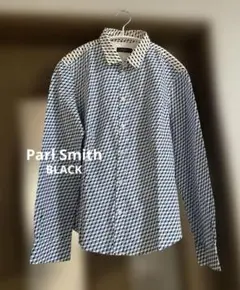 新品 Paul Smith BLACKポールスミス ブラック幾何学模様シャツ Mのサムネイル