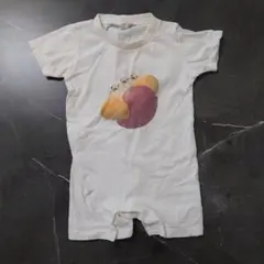 パグ　オムライス　デザインロンパース 80