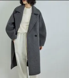 ZARA　ザラ　マンテコ　チェスターコート　ベルト付き　グレー　Lサイズ ZARA ザラ マンテコ チェスターコート ベルト付き グレー Lサイズ