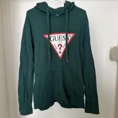ゲス　GUESS トライアングルロゴ パーカー　グリーン　【M】　綿100%のサムネイル