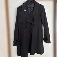 ブラック チェスター　コート ダブルボタン　トレンチ