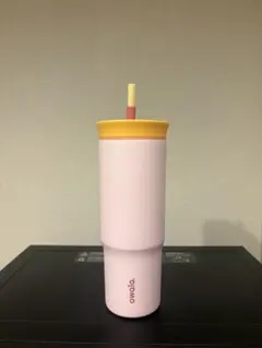 Owala タンブラー ストロー付き ピンク イエロー