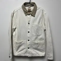 GAP カバーオール S ホワイト/ベージュ　生成り　切り替えデザインのサムネイル