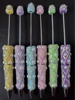 カスタムボールペン ラインストーンパール ジュエルペン　社長ペン