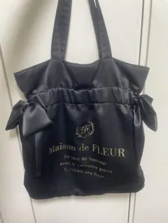 メゾンドフルール トートバッグ ブラック Maison de FLEUR