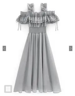GRL フリルオフショルコルセットワンピース mb1584 グレー M 未開封