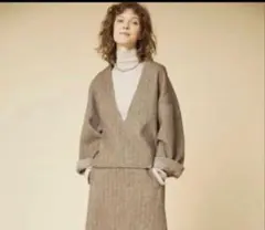 ebure エブール　スラブツィード　スカート　ブラウス　セットアップ ebure - ebure エブール スラブツィード スカート ブラウス