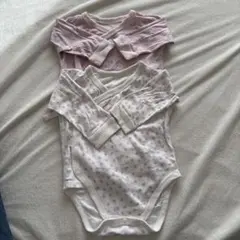 長袖ボディスーツ 2枚セット　ユニクロ　ディズニー　ミッキー　ミニー　前開き