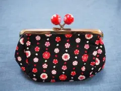 がま口ポーチ ちりめん