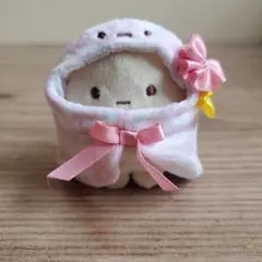 すみっコぐらし　たぴおか　花柄ポンチョ