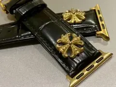 Apple Watch クロスベルト ブラックレザー 22mm幅 (高級仕様)☆