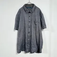 ペリーエリス シャツ ボタンダウン半袖 XXL 灰 綿 お出かけ ビッグサイズのサムネイル