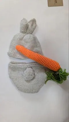 ニューボンフォト用　うさぎ・あおむし　２着セット