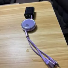 100W出力 パープル充電ケーブル