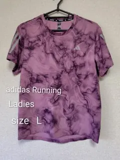adidas レディース ランニング Tシャツ L 紫