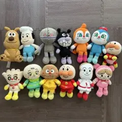 アンパンマン　キャラクター　ぬいぐるみ　13体セット　ぷりちぃビーンズ