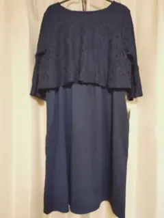 授乳口付きワンピース 七分袖