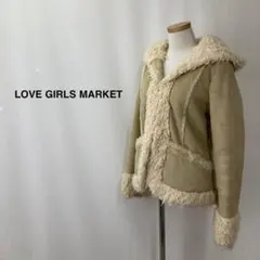 ラブガールズマーケット フード付き コート ベージュ レディース