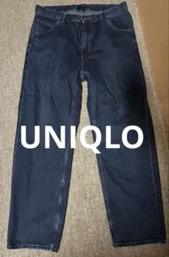 UNIQLO JEANS ダークブルー ストレートデニム