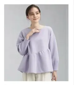 ダンボールプルオーバーカットソー green label relaxing 紫