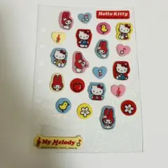 ハローキティ・マイメロディ　シール　平成当時物　平成女児　ぷくぷく　立体