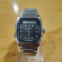 SEIKO　デジアナ　シルバーウェーブ　　　H557-513A 稼働品