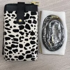 新品未使用　LIZDAYS スマホショルダー　お財布ショルダー　ダルメシアン