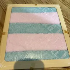 フェイスタオル ピンクブルーストライプ ギフトボックス入り