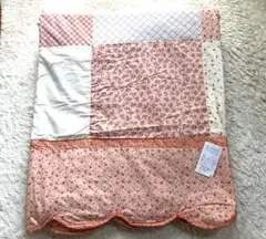 平成レトロ　ベッドスプレッド　小花柄　ギンガムチェック　パッチワーク系　レア