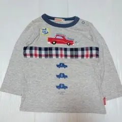 90★ミキハウス★くるまアップリケ付きTシャツ★