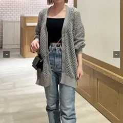 AZUL by moussy メッシュカーデ グレー