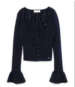 andmary Raelynn knit tops navy