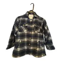 ネイビー系チェック柄アウター