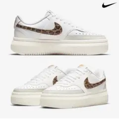 Nike コートビジョンアルタ セサミ（ホワイト/レオパード厚底スニーカー）