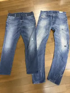 DIESEL JOGGJEANS ダメージ加工 デニムパンツ W27W28セットのサムネイル