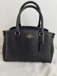 COACH ブラックレザー ハンドバッグ