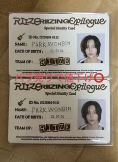 ウォンビン epilogue travel bag IDカード2枚まとめ売り