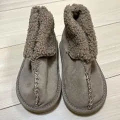 美品 ハッカキッズ 16cm ショートブーツ　ムートン ボア ブラウン