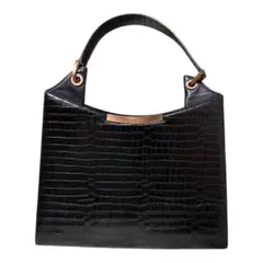 銀座かねまつ⭐︎クロコダイル風ハンドバッグ