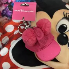 東京ディズニーランド TDL ファンキャップ ミニー キーチェーン ミニパル