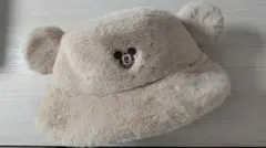 東京ディズニーリゾート　耳付き帽子 ベージュ