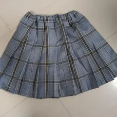 Lovetoxic 青系チェック プリーツスカート