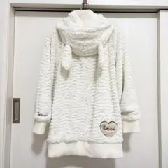 うさ耳　うさみみフード　モコモコパーカー　白