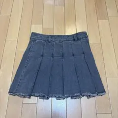 GU デニムローウエストプリーツミニスカート【最終値下げ】