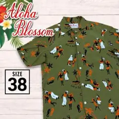 Aloha Blossom アロハシャツ 開襟シャツ キングアンドクイーン 38のサムネイル