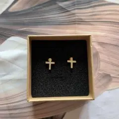 片耳ピアス✨詰め合わせ】メンズピアスセット クロス＆フープ 3色 金