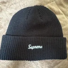 Supreme 黒 ニット帽