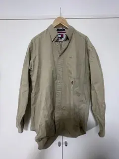 TOMMY HILFIGER ベージュ長袖シャツ L